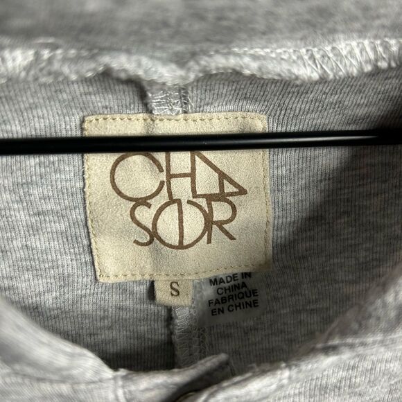 Chaser Gray Baby Rib Henley Hoodie Size S - Picture 12 of 13